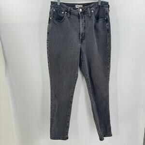Madewell The Curvy Vintage Jeans Sz  31 Tall Black Gray High Waist